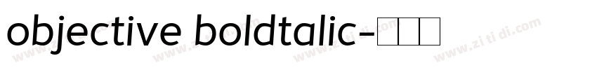 objective boldtalic字体转换